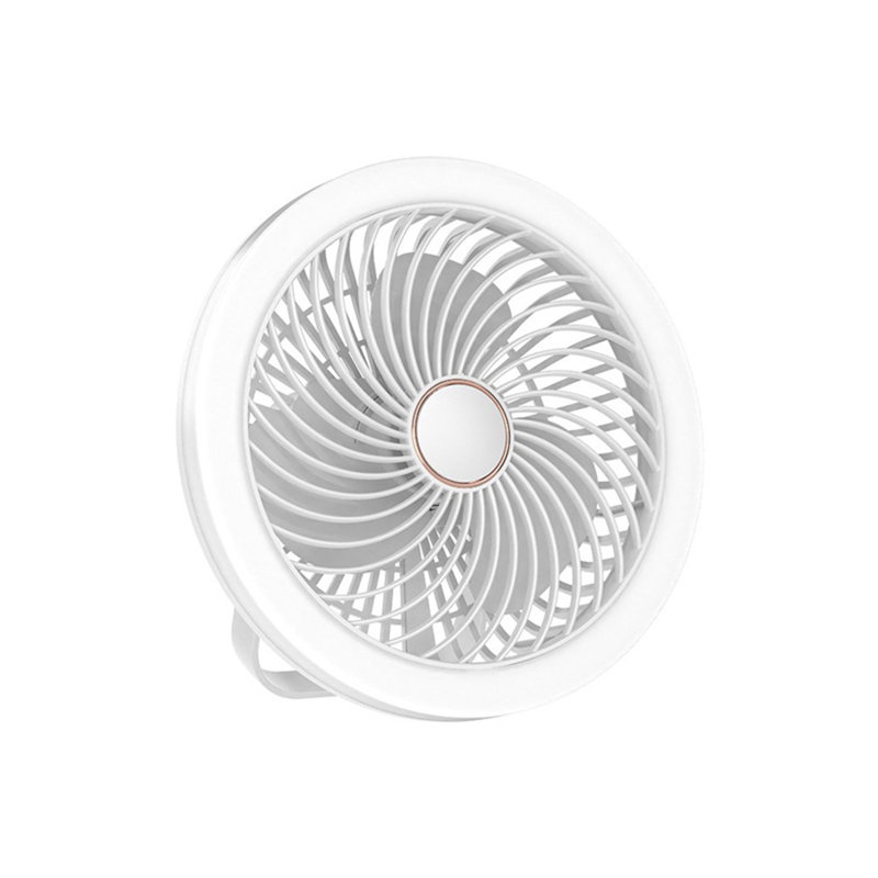Ventilateur de plafond à lumière basse avec ventilateur fermé KBndieu, Blanc