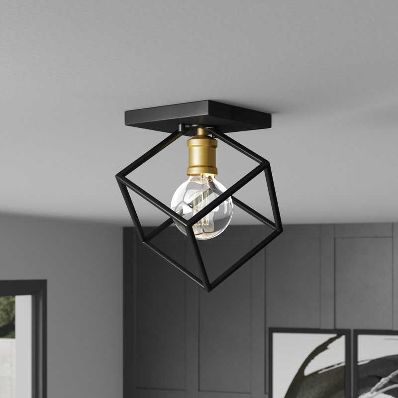 Democritus Flush Mount, Bronze/Olde Brass