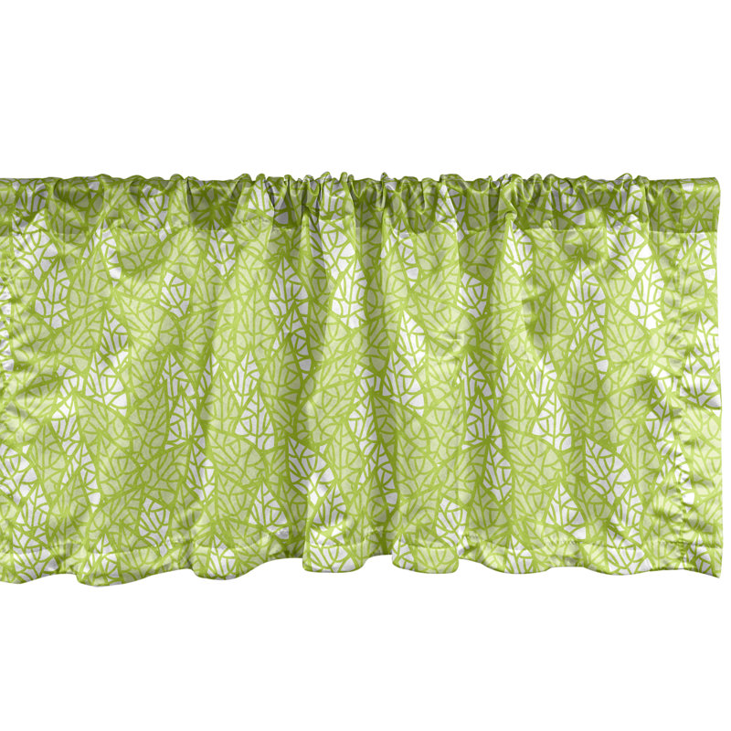 Ambesonne Sketchy Valance Pack of 2 Question Marks Pattern 54" Vermilion Ruby, 54" W x 12" L