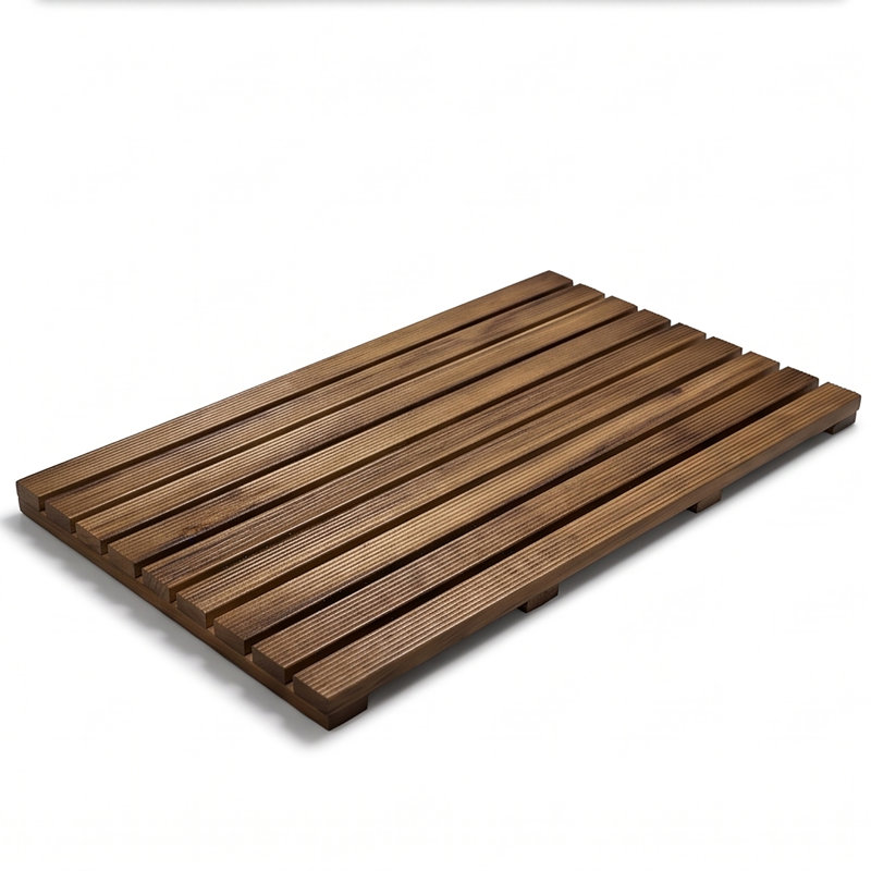 Tapis en bois de teck antidérapant Petties, L 31,9 po x l 19 po