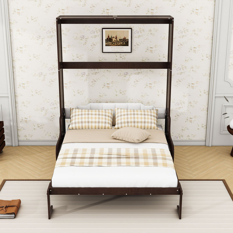 Queen Murphy Bed with Cushion, Espresso