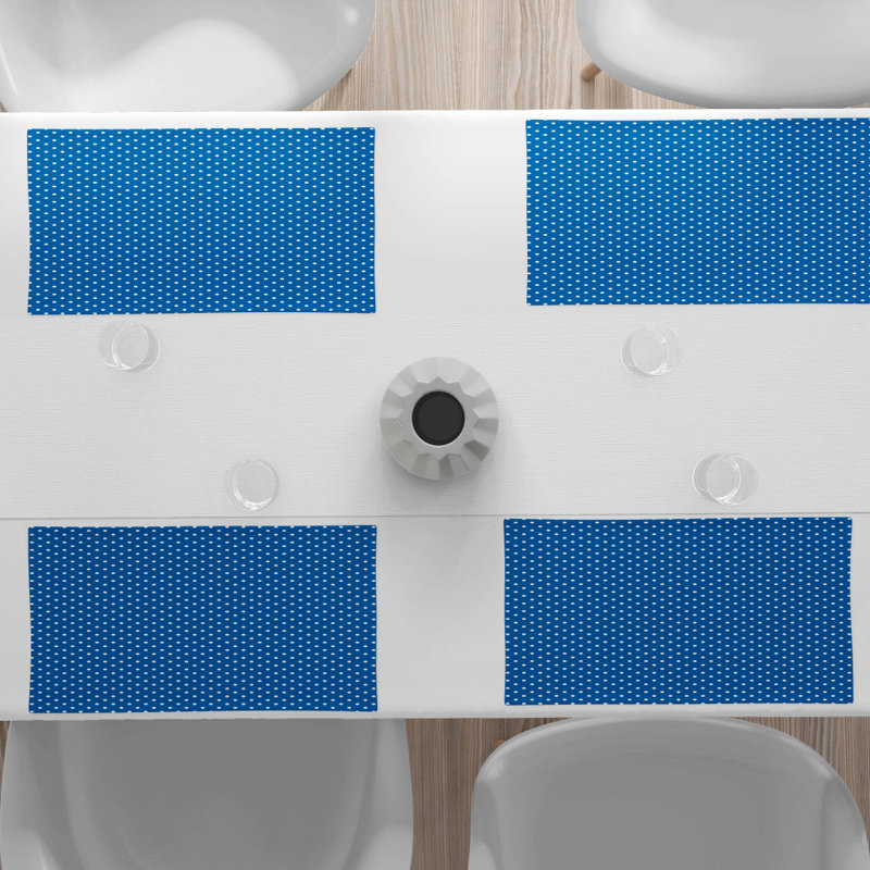 Récapitulatif 18,5" pois points, Bleu