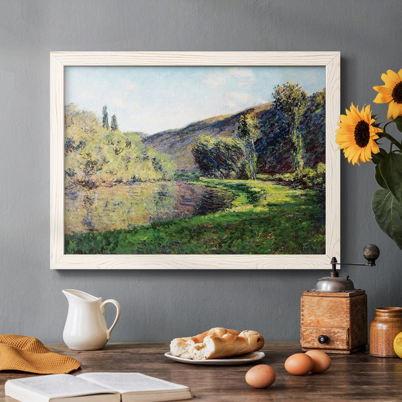 Le bras de la seine à Jeufosse, après-midi, 1884, reproduction d'art sur toile, Blanc, H 22 po x l 32 po x P 1,5 po