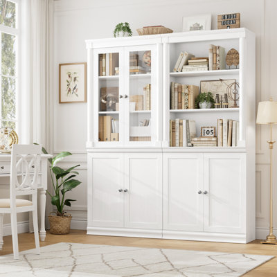 71.2" H Classical Revival Bookcase with Glass Door