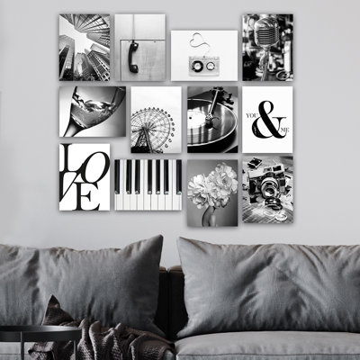 Stunning Decorative MDF Painting Set (12 Pieces), 7.9 x 5.9 Inches Each | 100% MDF Material, Thickness: 0.1 Inches | Perfect for Home Décor, Living Room & Office Art, Unique Designs by Anonymous Artist