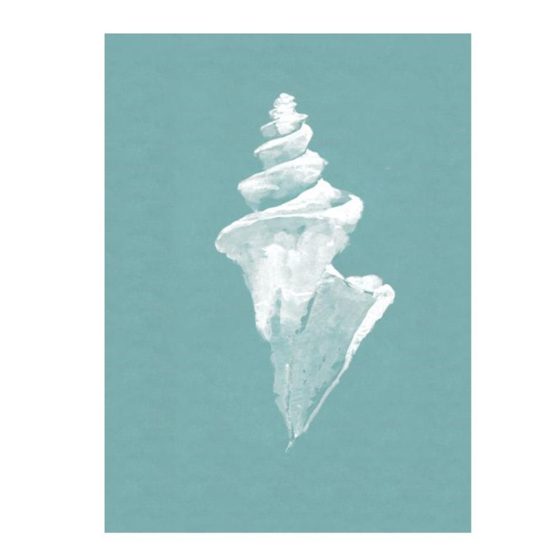 Perle coquille IV par Fern Cassidy - peinture sur toile, Couche de verre, H 49 po x l 36 po x P 1,5 po