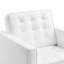 Fauteuil capitonné en cuir végétalien Loft-2015567502