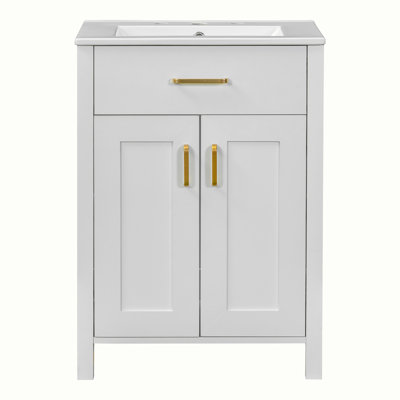 Ensemble de meuble-lavabo avec lavabo en céramique