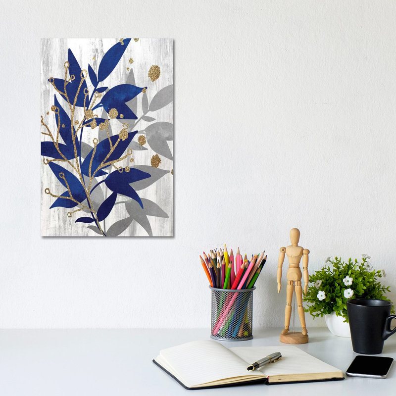Blue And Grey I by Ann Bailey - Wrapped Canvas Print, 12cm H x 8cm W