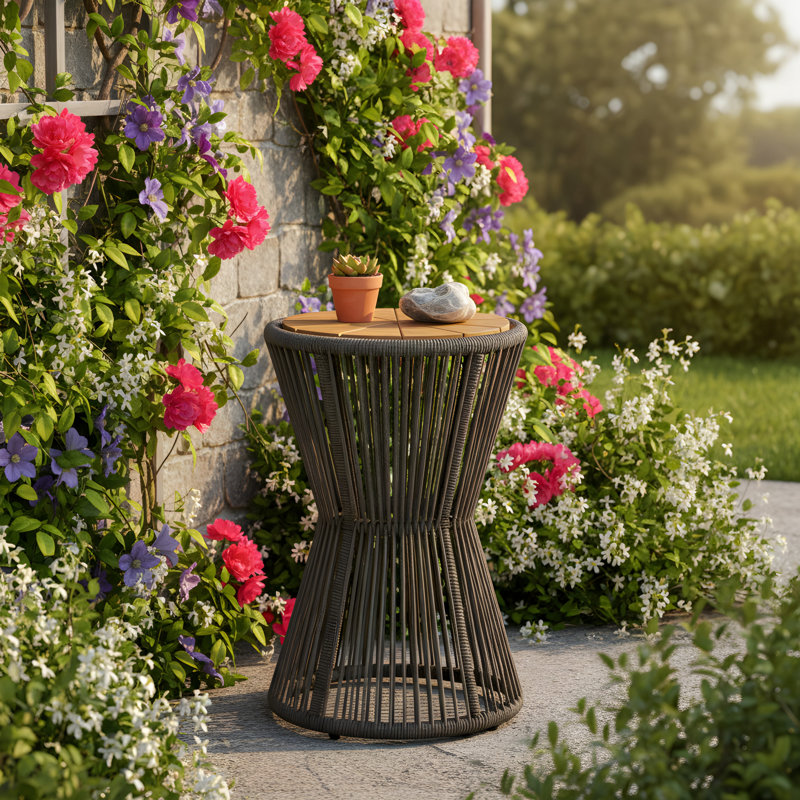 Table d'appoint d'extérieur, Gris