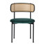 Chaises de salle à manger Avesta Modern Farmhouse avec dossier en rotin et structure en métal-121784663
