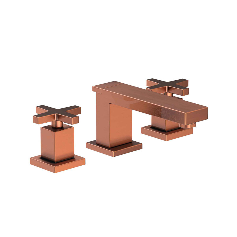 Skylar Widespread Bathroom Faucet with Drain Assembly, Antique Copper