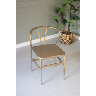 Chaise d'appoint en fer or