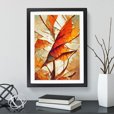 Abstract Autumn Leaf No.3 - Framed Print