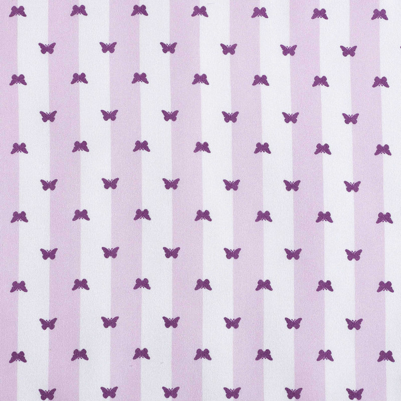 Butterfly Stripe Purple Full Microfiber Sheet Set