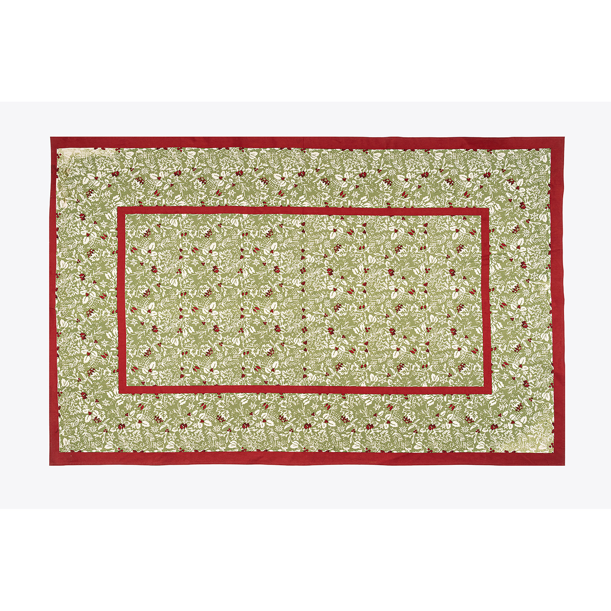 Liljan Floral Christmas Tablecloth, 86" x 59"