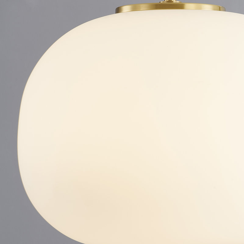 Luminaire suspendu sphère 1 lumière Ingels, Laiton vieilli, H 21,5 po x l 16 po x P 16 po