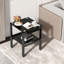 Ensemble de table de bout 2 pièces avec tablette de rangement 2 couches Gass