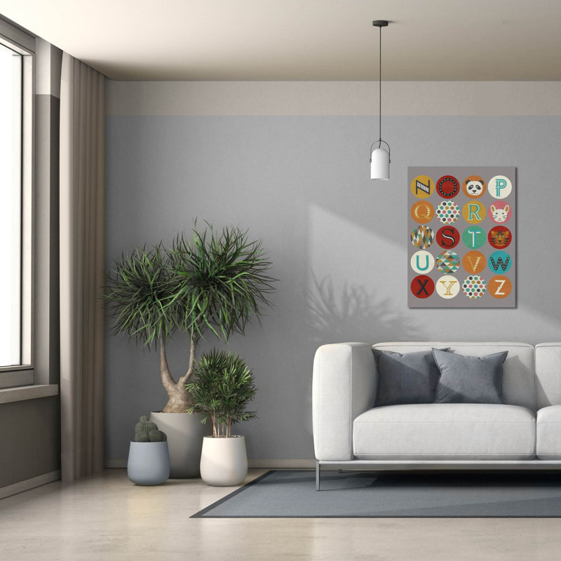  «Luciens Alphabet 2» par Chariklia Zarris, art mural sur toile, 26 po x 34 po, H 34 po x l 26 po