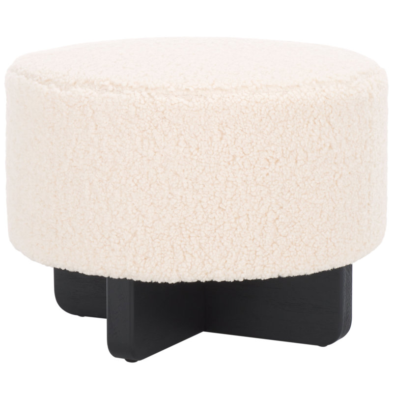 Laurett Upholstered Ottoman, Black