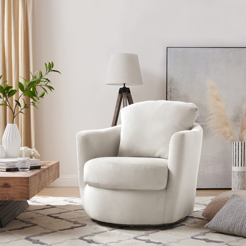 Latitude Run® Upholstered Swivel Accent Chair & Reviews | Wayfair