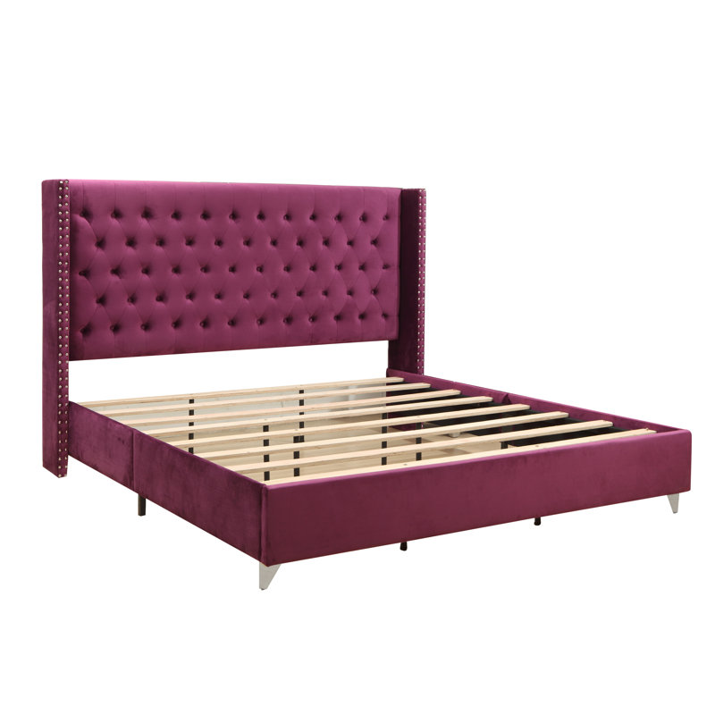Lit tapissier Micheale, Très grand, Mauve