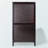Binns Wine Cabinet With 1 Large Cubby Glass Rack in Espresso Finish, 37.46" H X 12.5" D X 19.25" L