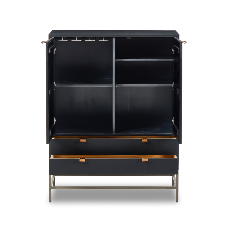 Loki Accent Cabinet, Black Wash Poplar