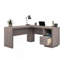 Bureau en L, finition brune