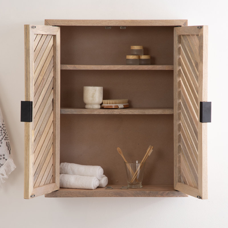Wildon Home® Domitilla Tall 2-Door Bath Cabinet 22X28, Natural
