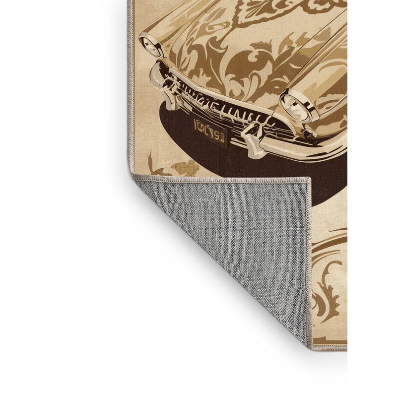 Tapis damassé rétro pour voiture et transport, 5x8