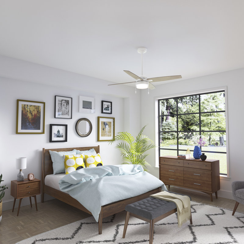 54" Castlehill 4 - Blade LED Standard Ceiling Fan With Light Kit Included