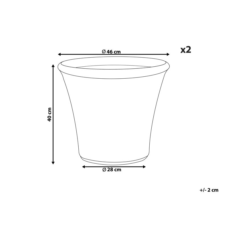 Sonora Pot Planter, 40cmH x 46cmW x 46cmD