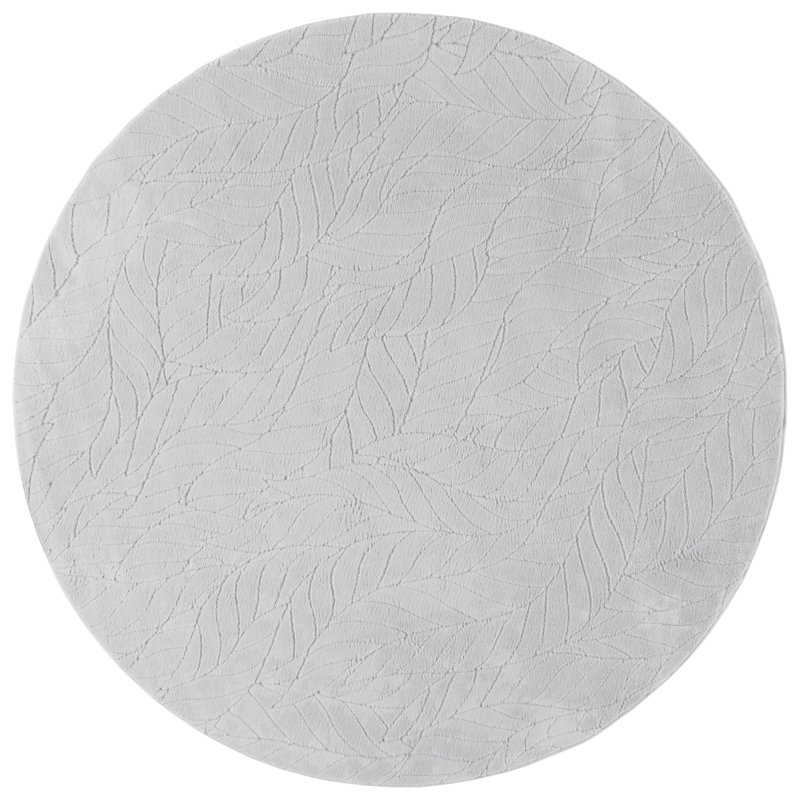 Tishonda Performance Machine Washable Floral Rug, Round 6'