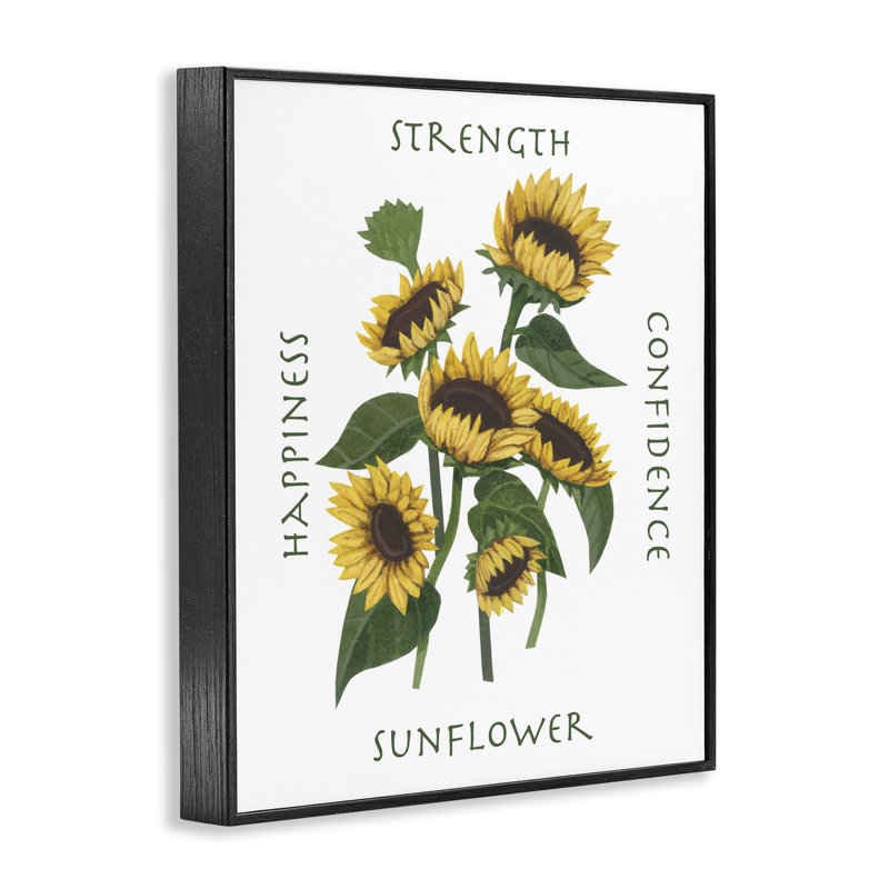 Art inspiré de giclée de tournesol par Nancy Overton, Giclée encadrée noir minuit, H 20 po x l 16 po