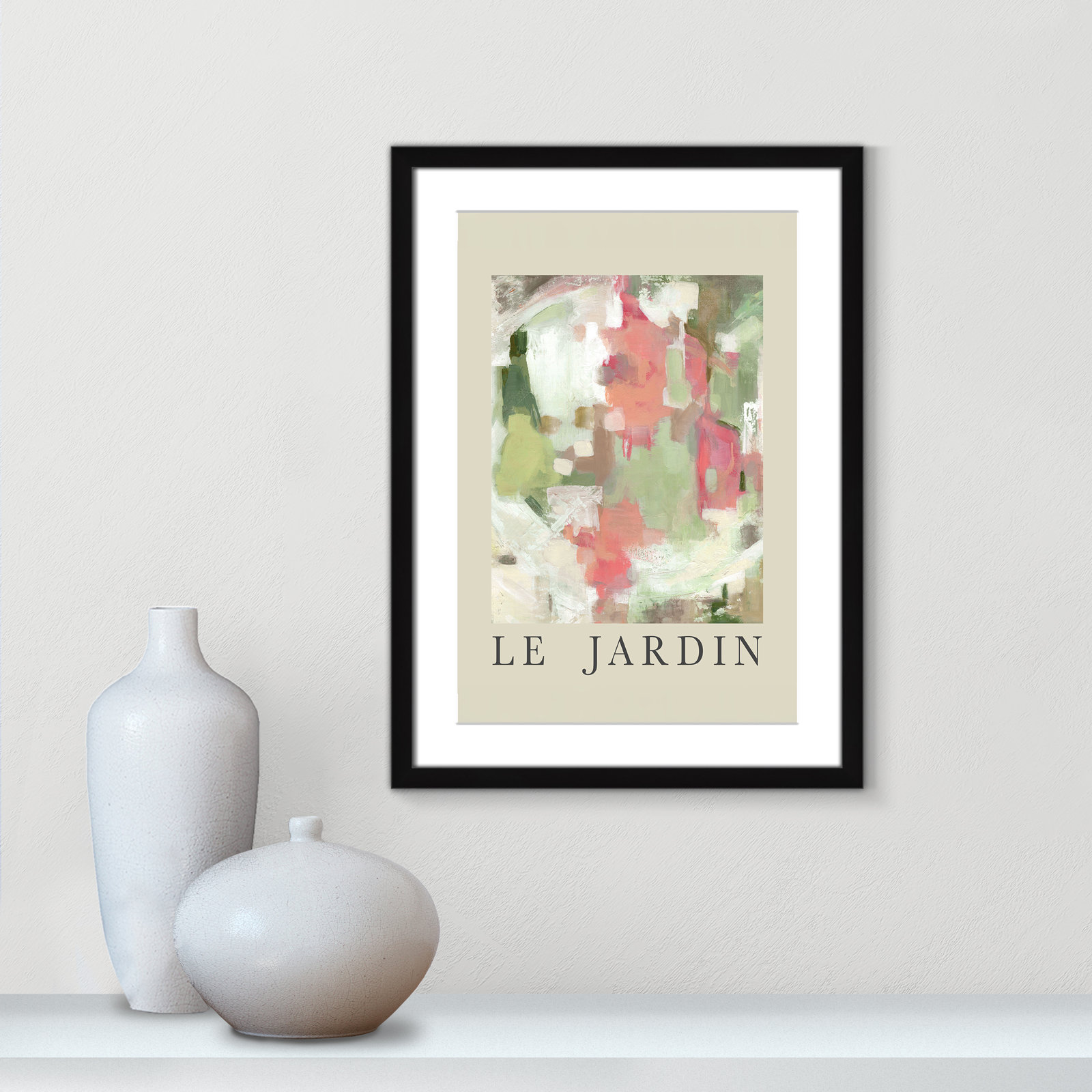 Botanical Poster Collection "Le Jardin" Print by Carol Robinson, Black Single Picture Frame, Yes, 23" H x 17" W x 1.25" D
