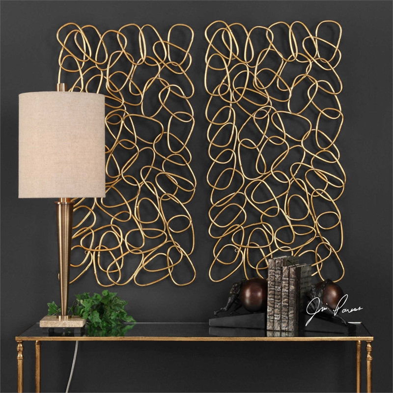 Glam Abstract Wall Decor on Metal