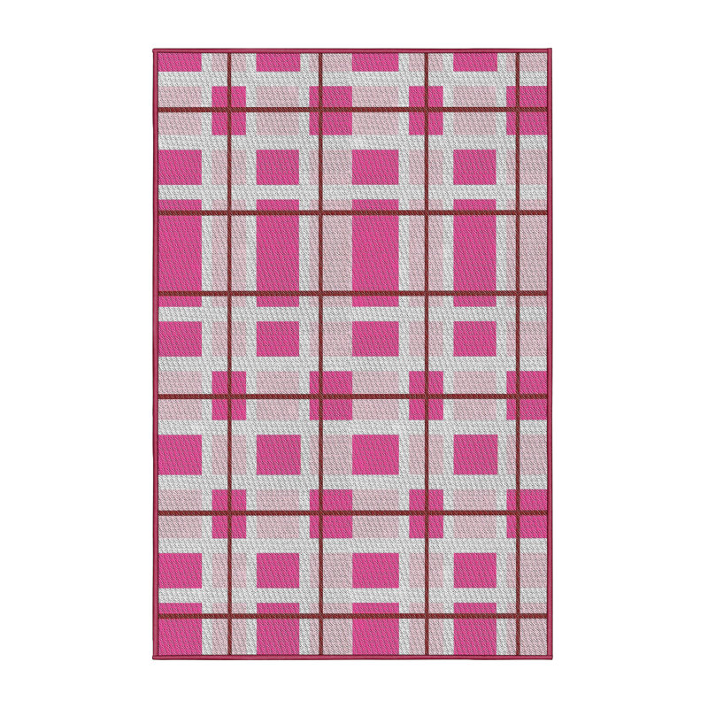 Geometric Indoor Rug, Rectangle 4' x 6'