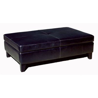 Faux Leather Ottoman