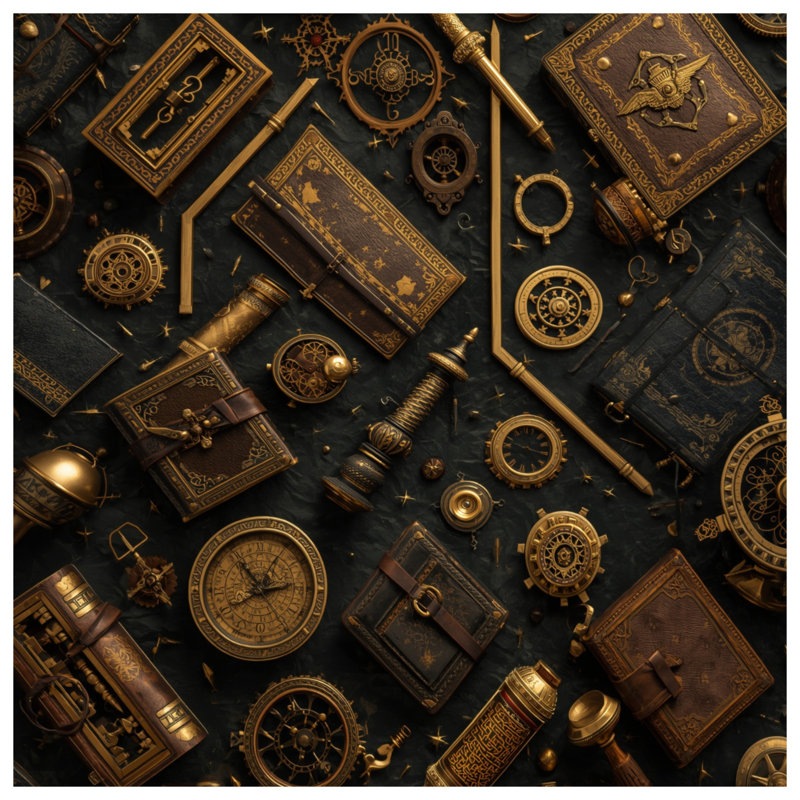 Steampunk Accessories Collection Bath Mat, 34in W x 21in L