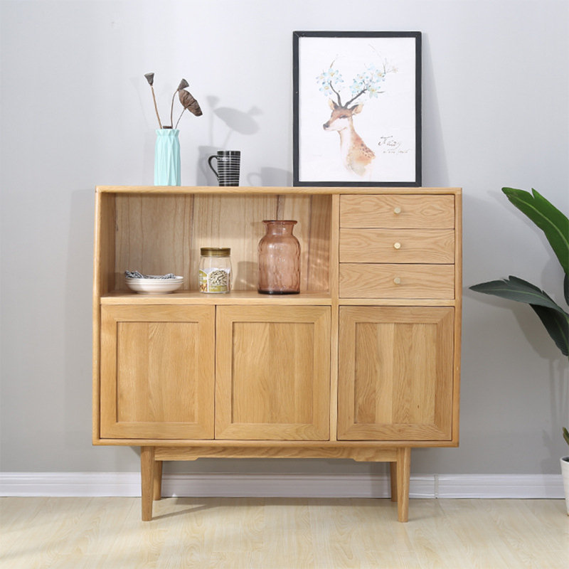Armoire d'appoint multifonctionnelle à grande capacité, Burlywood
