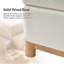 Repose-pieds avec rangement en chenille Elan Modern l 30,25 po avec pieds en bois massif-121083143