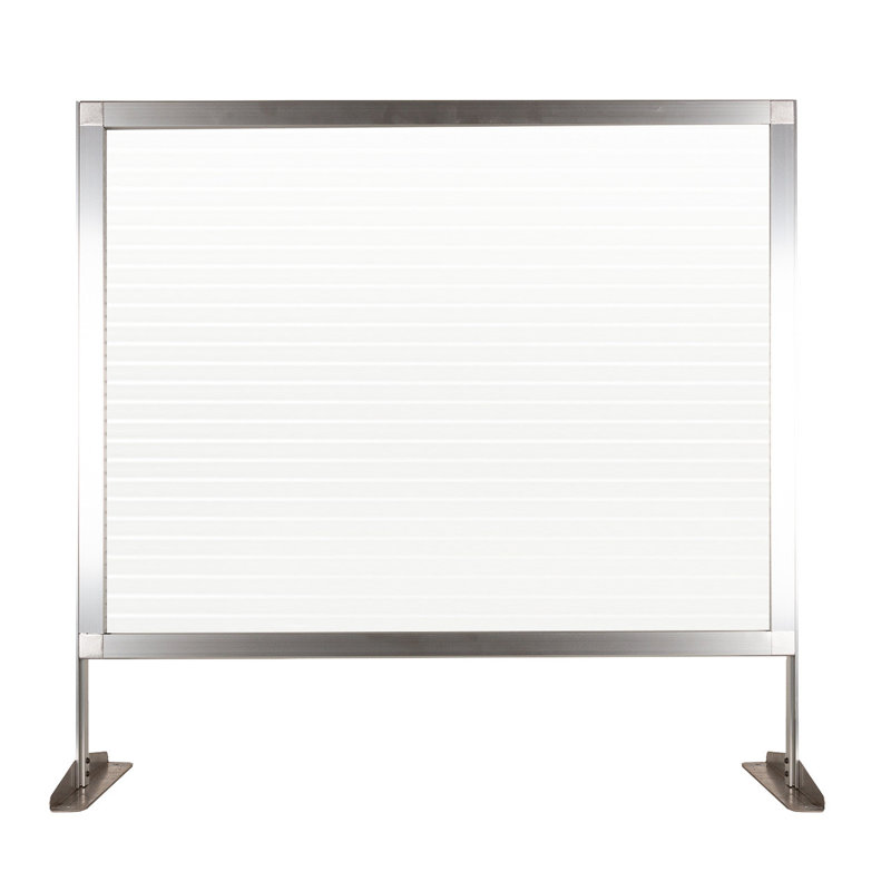 Écran de comptoir Medipanel, H 32,5 po x l 34 po x P 12 po, Transparent cannelé