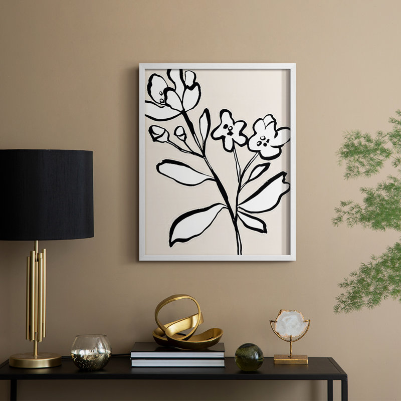 «Here with you I», reproduction encadrée - bois massif, H 11 po x l 9 po, Blanc