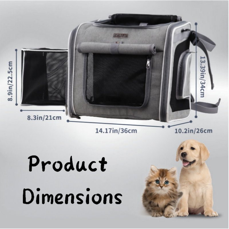 Expandable Soft-Sided Pet Carrier Backpack