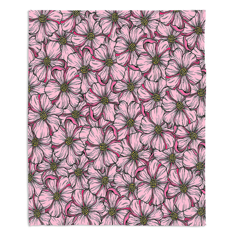 Couverture jaune doux sherpa rose sauvage, l 68 po x L 80 po