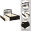 Lit plateforme en bois avec lit gigogne-1138279900