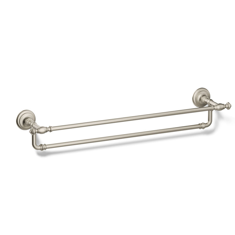 Artifacts® Double 24" Wall Mounted Towel Bar, Vibrant Brushed Nickel