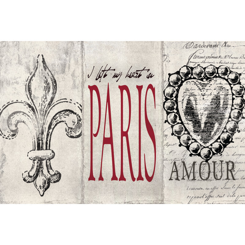 Left My Heart - Wrapped Canvas Print, 30cm H x 46cm W x 3.8cm D