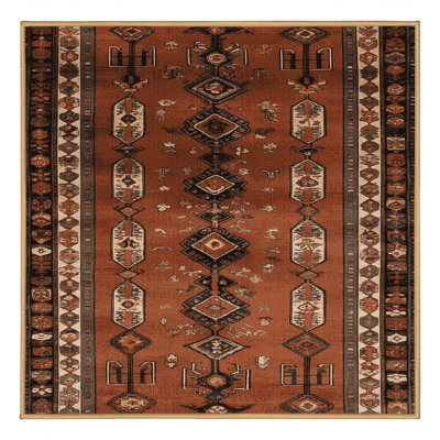 Tapis brun turc lavable à la machine